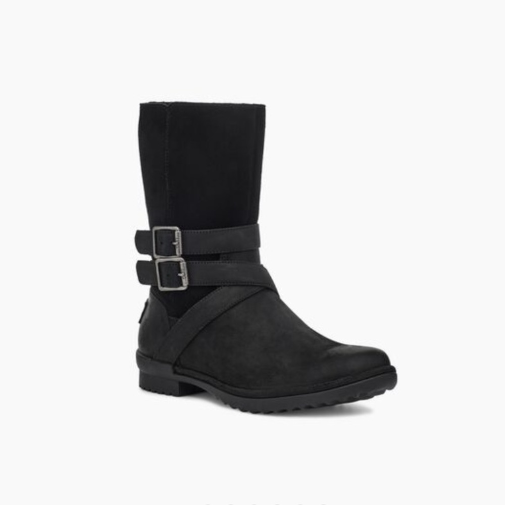 UGG Lorna Black Waterproof Mid Calf Boot